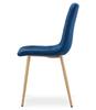 TURIN chair - navy blue velvet / wood-colored legs x 2