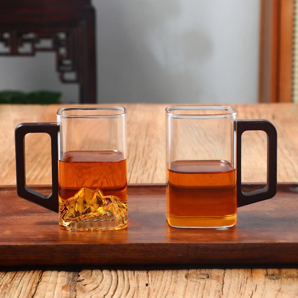 High-Temperature Resistant Transparent Glass Tea Cup for One Person – Exquisite and Personal Design