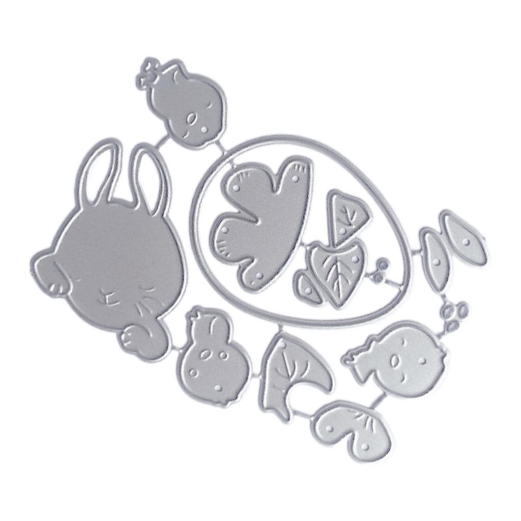 Metal Cutting Dies Easters Rabbits Chicken Die Cuts Templates Molds Embossing Stencils for Album Scrapbooking Decoration
