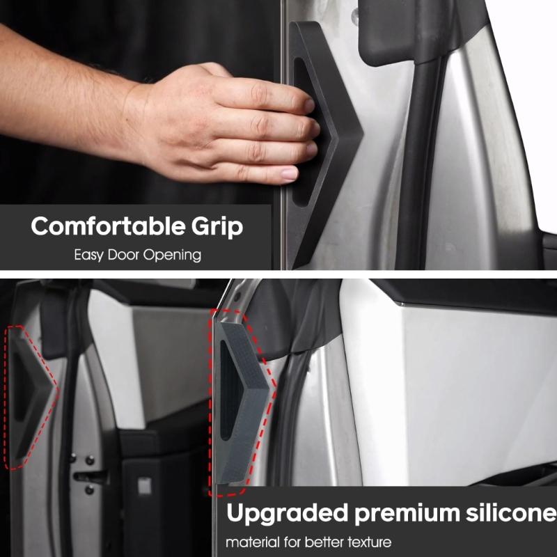 Rubber Door Handles Anti Fingerprint Door Handles Offering Fingerprint Resistance 4pcs Suitable for Automotives
