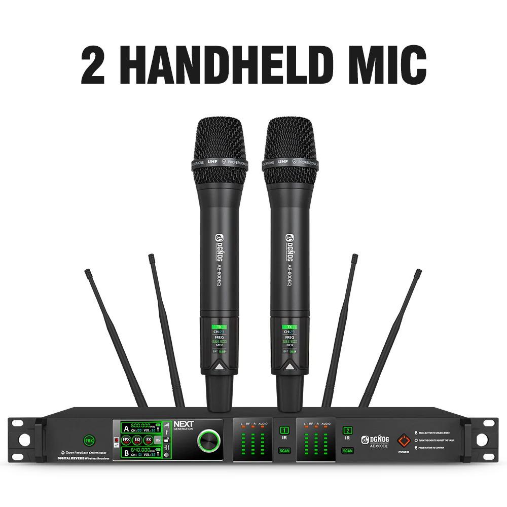 

Dual-Channel True Diversity Wireless Microphone for KTV Singing & Stage Performance with Anti-Howling and 1-Key Frequency Sweep.
