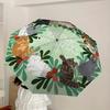 1pc Cat Wreath Automatic Folding Umbrella, Casual Outdoor Accessory, Birthday Festival Gift yy251126163
