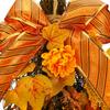 Maple Leaves Swag Wreath 24 Inch Artificial Fall Teardrop Swag Hanging Swag Maple Leaves for Home Decor