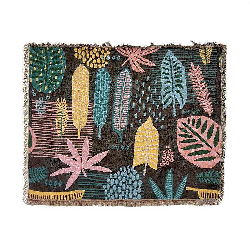 Outdoor Camping Blanket, Picnic Mat, Single Sofa Towel, Bedroom Wall Decoration, Knitted Blanket, Thread Blanket