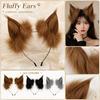 Adjustable Ears Headband - Plush Furry Costume Hair Accessory for Halloween Party Role Play