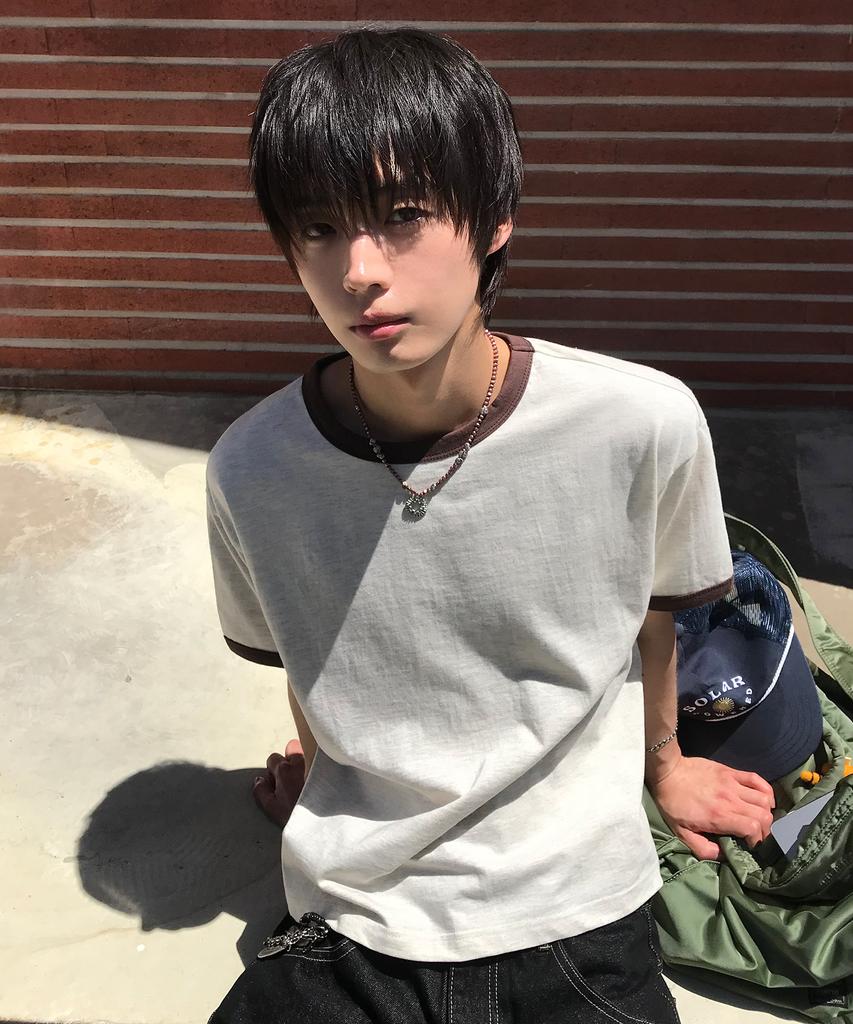 SIGNATURE Cropped Ringer Short Sleeve T-Shirt [2 Colors]