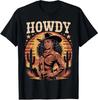 African American Black Girl Melanin Retro Cowgirl Unisex T-Shirt