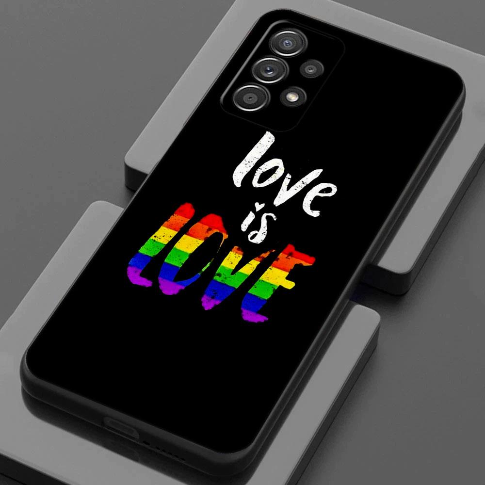 LGBT For Samsung Galaxy A55 Case A54 A52S A53 A51 A34 A35 A33 A32 A50 A72 A71 A30 A7 A9 Case Soft Cover Rainbow Flag Gay Lesbian