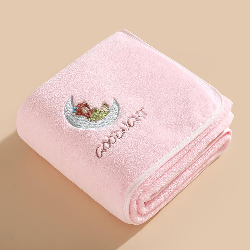 Cartoon Jade Face Towel & Quick-Dry Baby Blanket - Soft, Absorbent Bath Towel for Children