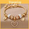 Mode Hjärtformad Zirkon Smyckesarmband för Kvinnor och Tonåringar Gåva