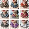 Women Faux Pearl Ruffled Square Scarf Fashion Multi-use Lace Hair Band Gift