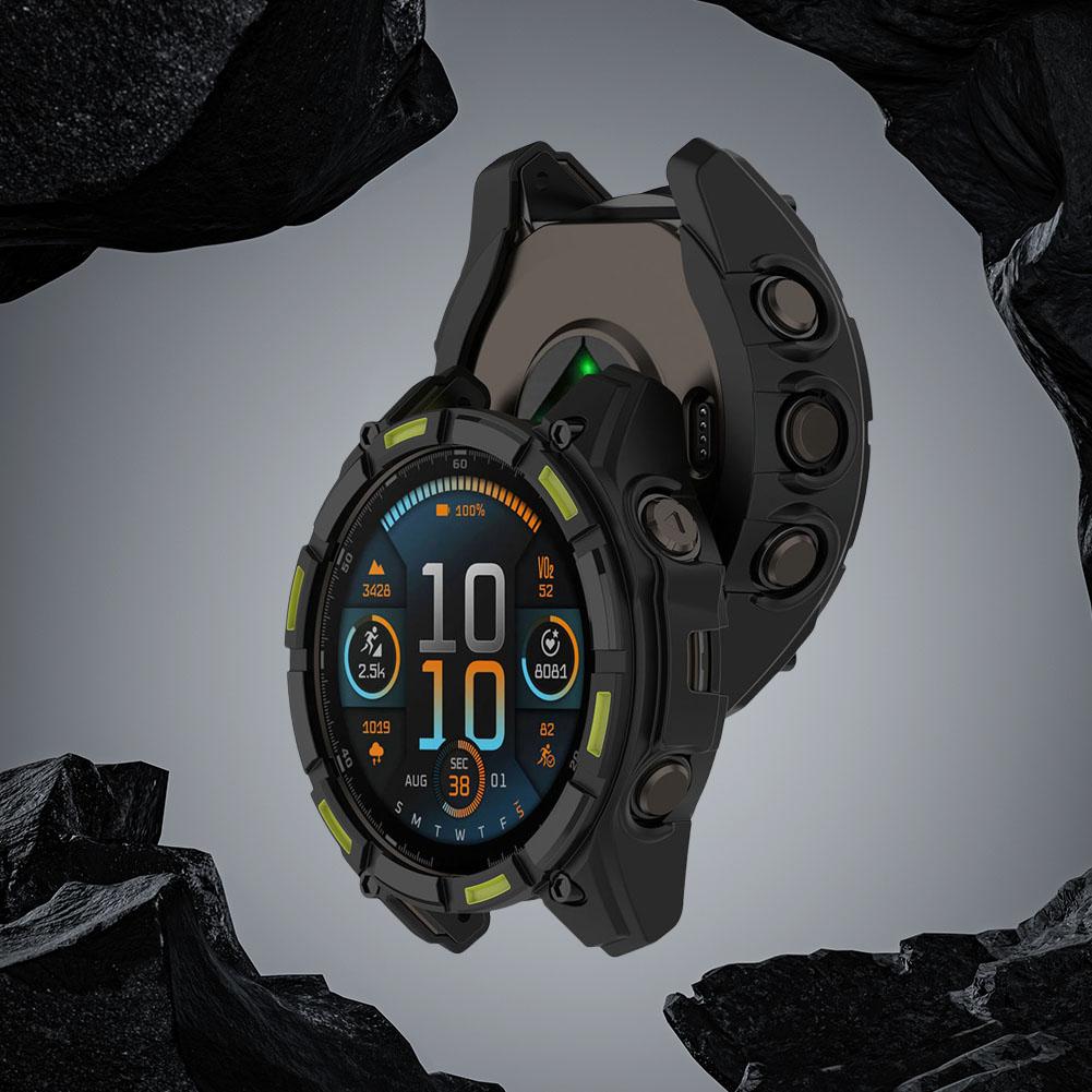 TPU duté pouzdro Hollow Protector Shell Ochranný rámeček proti poškrábání Ochranné pouzdro pro Garmin Enduro 3 Smart Watch Příslušenství