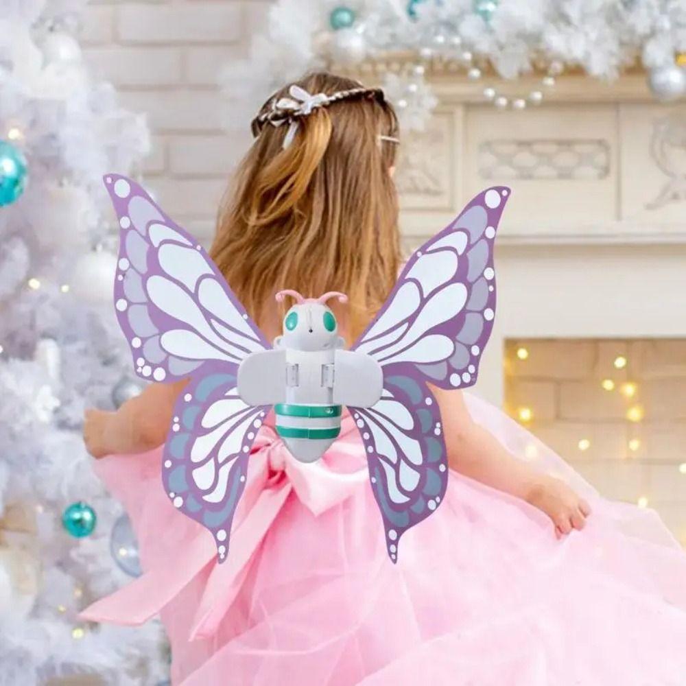 DIY Assembly Electric Butterfly Wings With Lights Fairy Flying Toy Cosplay