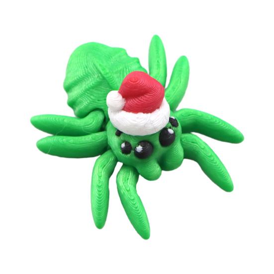 3D Printed Spider Ornament Mini Spider with Movable Joints Colorful Spider Fidget Toy for Kids And Adults Party Favors