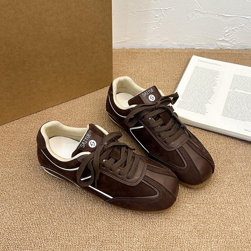 Spot version~ Thick sole inner height increase retro German training shoes women's 2025 autumn new Korean sports and leisure shoes soft sole