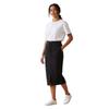 Off White Womens/Ladies Textured Fleece Midi Skirt