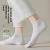 Summer Thin Pure Cotton Anti-odor and Anti-athlete Socks That Won't Fall Off, and White Sports Women's Spring and Summer Boat Socks
