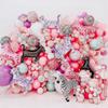 Children'S Birthday Balloon Zebra Pattern Decoration Scene Arrangement Arch Round Animal Pattern Balloon 100Pcs/Bag