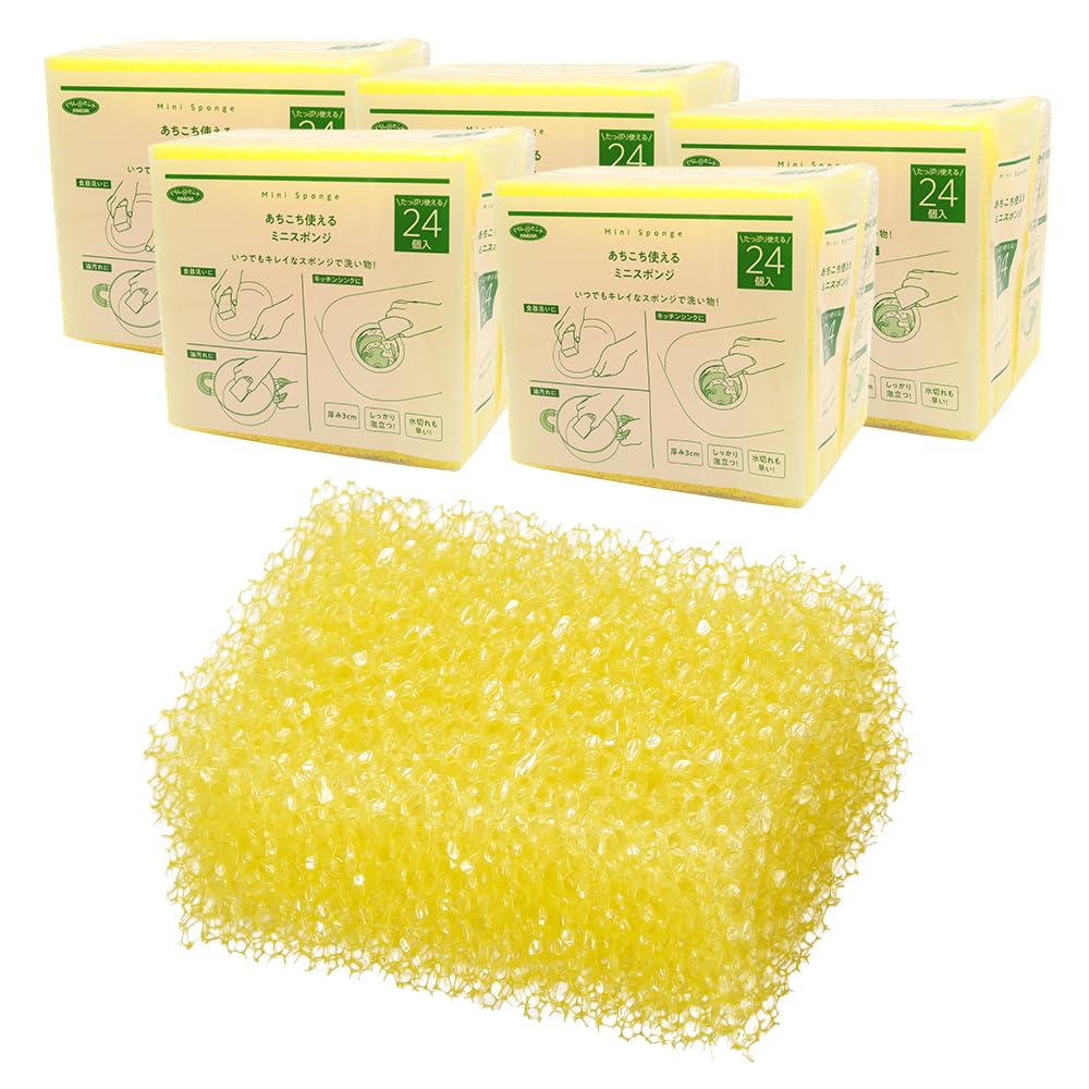 iMedia Kitchen Sponge 120 Mini Sponge for Various Dish Kitchen Large Mini Size Pieces, Uses, Dishwashing, Sponge, Drainage, Foaming, Supplies,