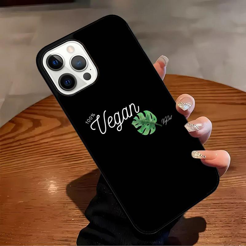 

Go Vegan Food Vegetarians VEGGIE Quotes Phone Case For iPhone 17 Air 16 15 14 13 12 11 Pro Max Max Plus Bumper Case Cover iPhone 17