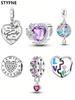 Charms Plata Copper Colors Valentine'S Day Love Beads Charm Pendant For Original Bracelet For Women Diy Jewelry Love Gift