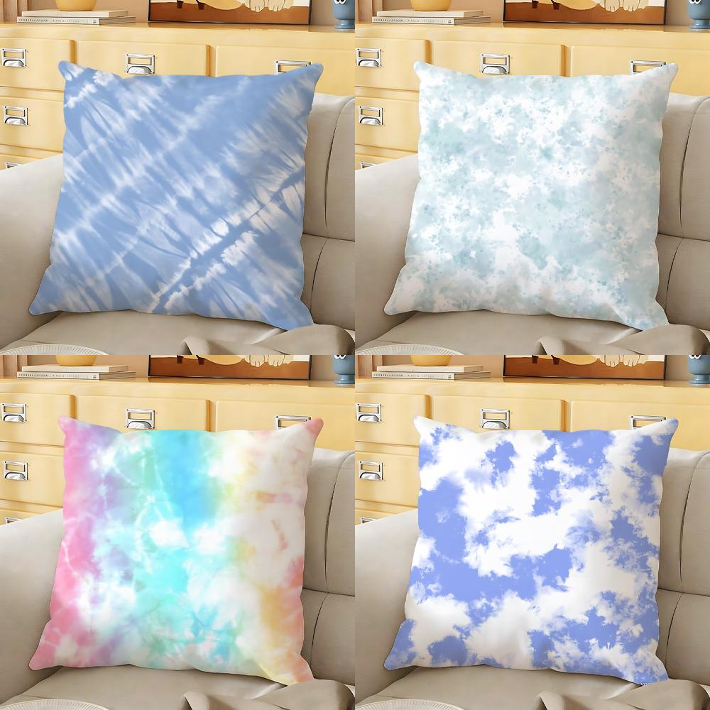 Gradient Tiedye Cushion Cover Soft Durable Reversible Pillow Cover Home Car MultiScene Daily Comfort Pillowcase