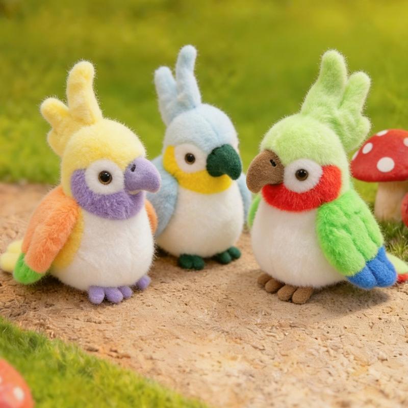 16Cm Cute Cartoon Bird Simulation Colorful Parrot Plush Toy Homdecor Stuffed Dolls Soft Animal Dolls Gift For Kids Decoration