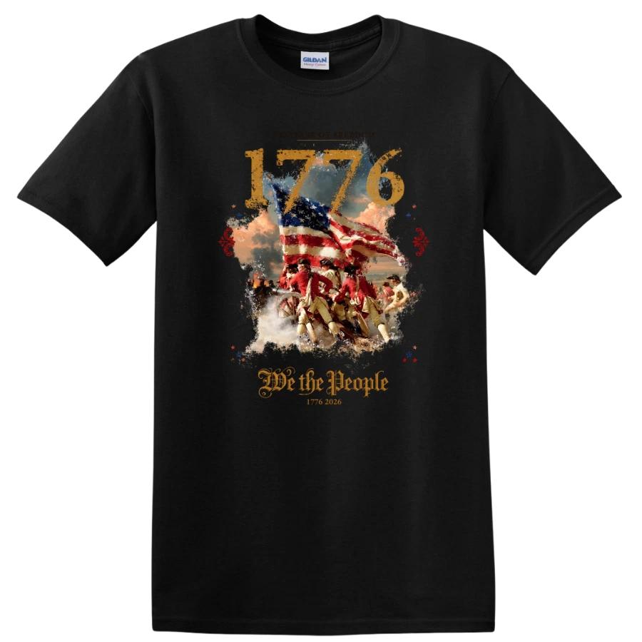 We The People T Shirt 1776 2026 250 Years Freedom Colonial Patriot USA Flag Tee M
