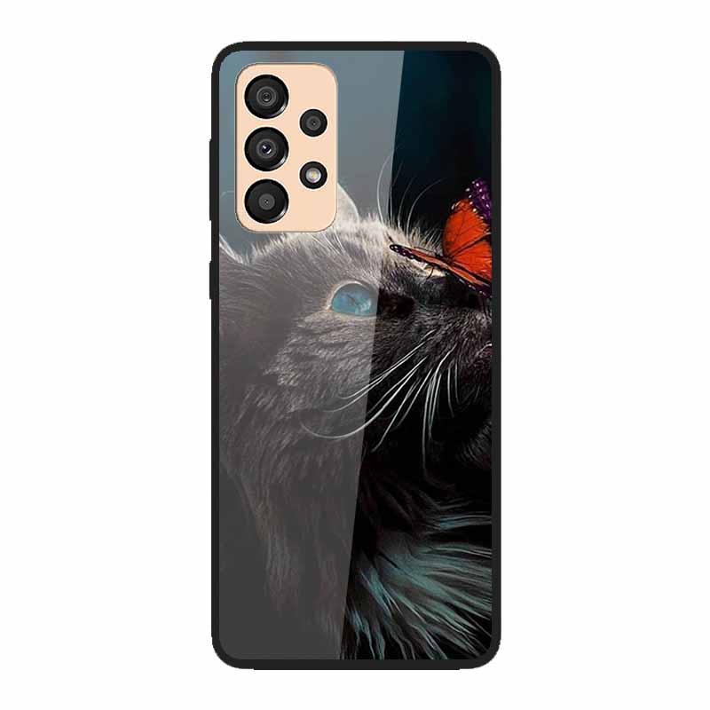 Case for Samsung A33 5G Cover Fashion Tempered Glass Phone Covers for Samsung Galaxy A33 A53 A73 5G Case Bumper A 33 Protective