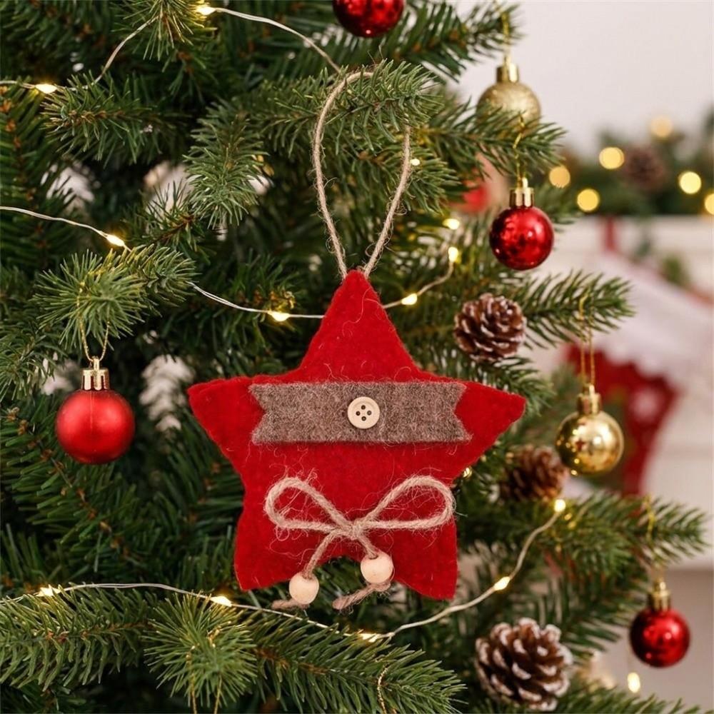 Creative Christmas Hanging Decoration Felt Fabric Colorful Felt Christmas Hanging Pendant Plush Handmade