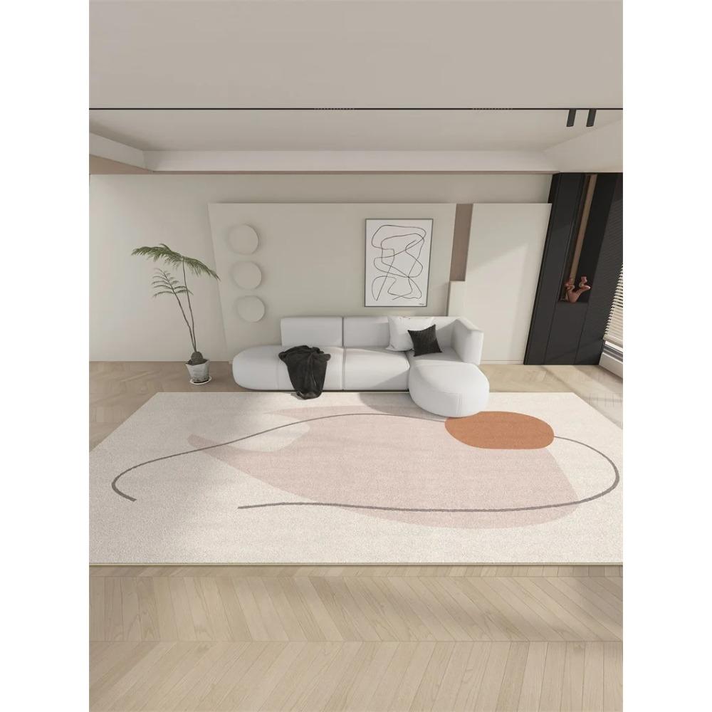 Leichte Luxusteppiche für Wohnzimmer Flauschiger Weicher Lounge Abstrakter Teppich Große Fläche Dick Schlafzimmer Deko Teppich Zuhause Plüsch Bodenmatte
