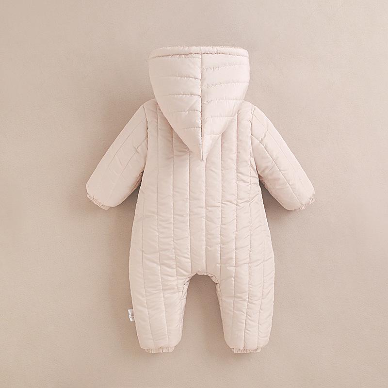 Velvet-Lined Baby Onesie for Autumn & Winter - Newborn Full Moon Romper