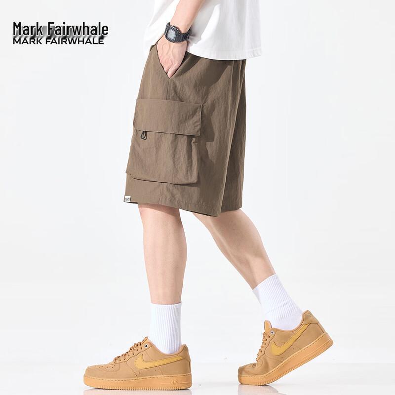 Mark Fairwhale Men's Ice Silk Loose Fit Cargo Shorts