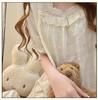 Women's Summer 2026 Cloud Cotton Nightgown with Bra Pads, Lace Trim, Short Sleeves, Long Length