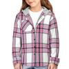 Children's Fashion Hooded Plaid All-match Casual Loose Shirt Long Sleeve Jacket
