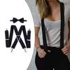 Stylish X Shape Braces and Bow Tie Set Adjustable Length Suitable for Most Men Women 4 Sturdy Clips Versatile Usage