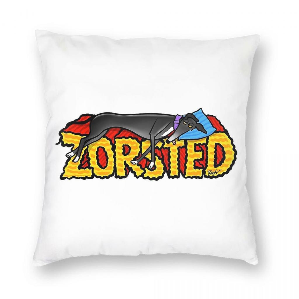 Zorsted Greyhound Pillowcase Polyester Linen Velvet Printed Zip Decor Sofa Seater Cushion Cover Wholesale