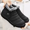Fashion Cotton Shoes, Winter New Couple Snow Boots with Plush and Thick Cotton Boots, Polyurethane Warm and Casual Walking Shoes