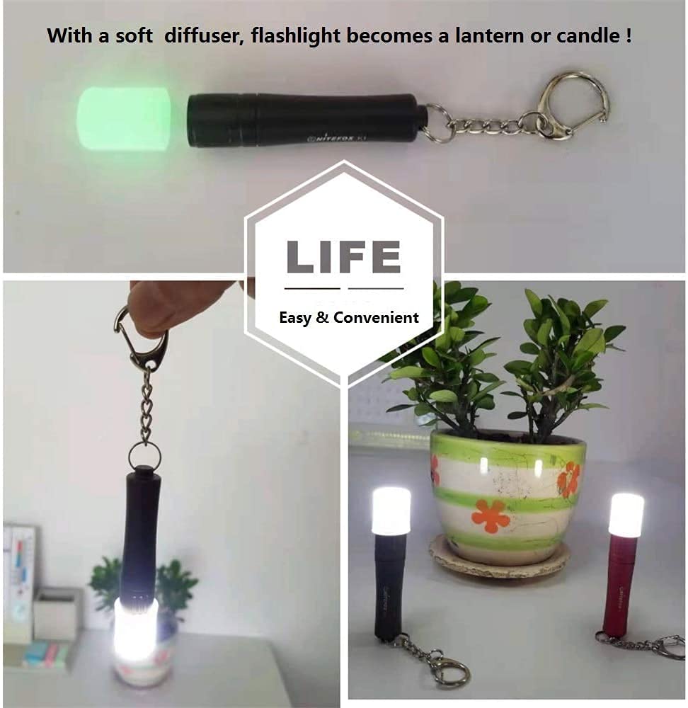 K1 Keychain Compact and Lightweight Mini LED Key Cap Camping Table 150 Lumens Brightness Carry It with You At All Times for Emergency Outdoor and