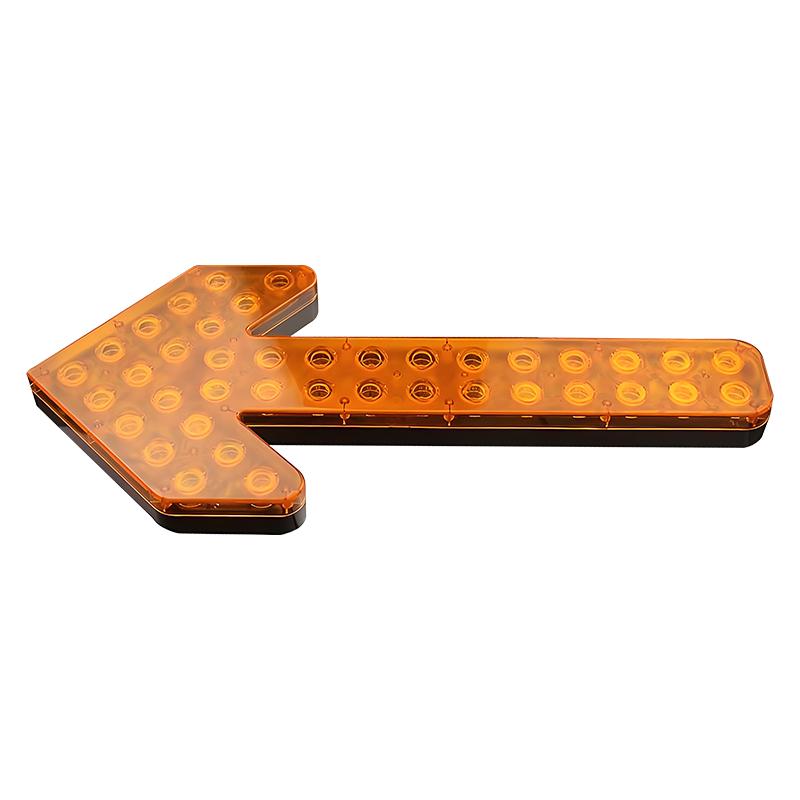 LED Directional Arrow Light 12V/24V for Trucks - Engineering, Construction, Warning, and Strobe Indicator.