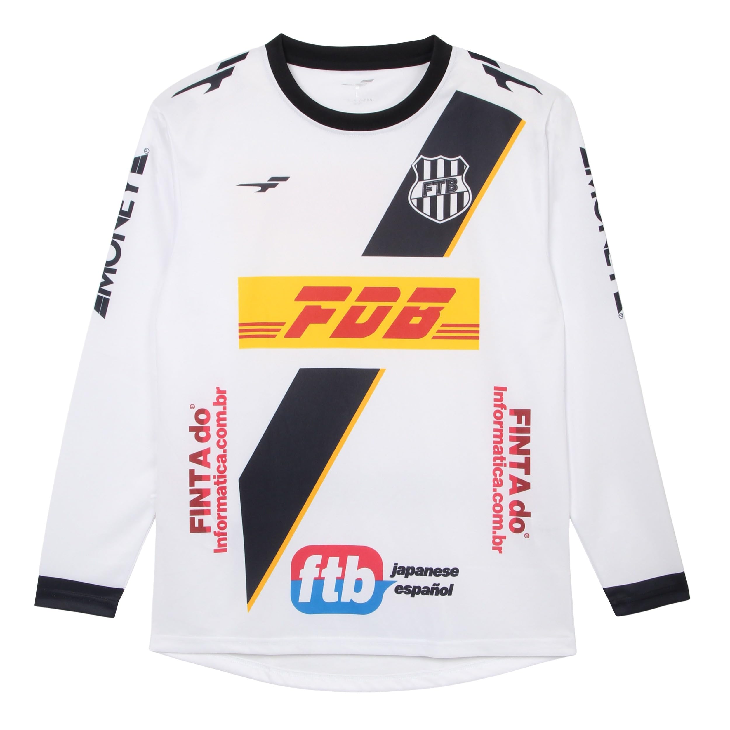 

FINTA Мужская футбольная тренировочная рубашка с длинным рукавом FTE0022 (0105) Белый х Черный