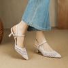 Shoes Pointed High Heels Women's Sandals Back Empty French Bag Head Woven Hollow Summer Hole Shoes