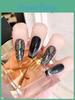 Premium Long-lasting Black Cat Eye Nail Stickers Elegant And Handmade