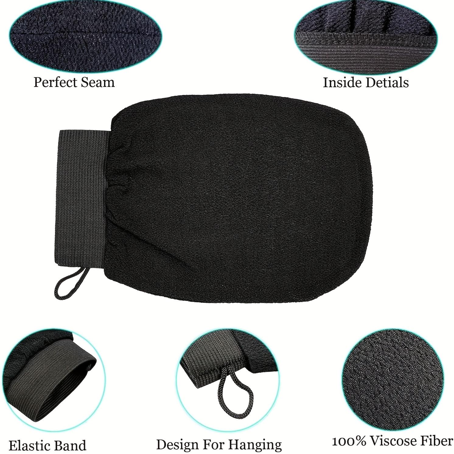 

3PCS Deep Exfoliating Glove, Korean Shower Body Scrubber, 100% Viscose Dead Skin Remover for Smooth Glossy Skin United States