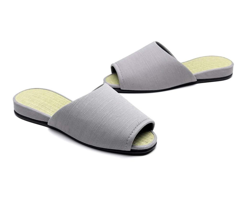 Indoor Tatami Set of 2 for Men and 2 for for and Indoor Made of Igusa Grass [MOON ROOM] Japanese-made Slippers, 4, Women, Guests, Summer, Toilets,
