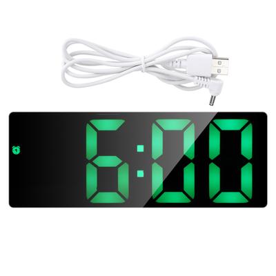 Elektronik Saat LED Ekran Dijital Ayna Alarm Saatleri Pil Tak-Çıkar Çift Kullanım 0712