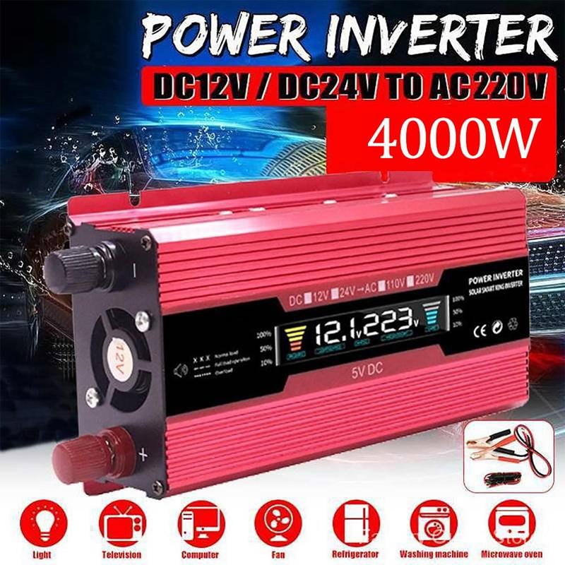 Buy 4000W Pure Sine Wave Inverter Car Solar Inverter DC12V to AC110