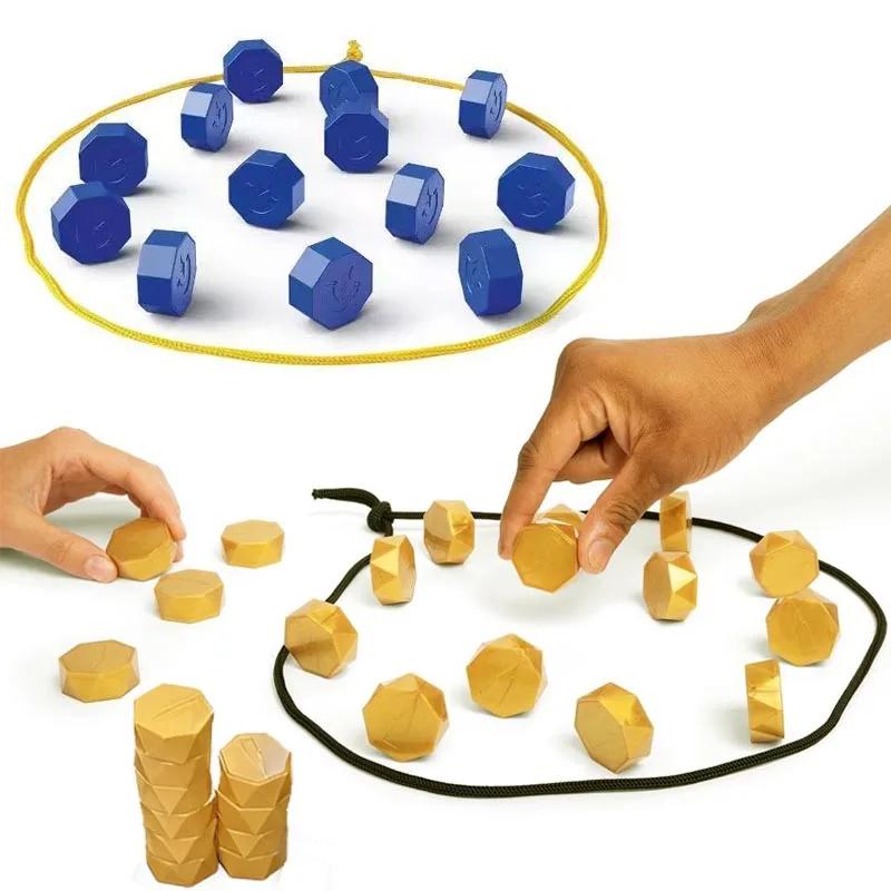 Party Games Magnetic Stones Game Interactive Magnet Board Strategy Game for Family Kids Adults Portable Magnetic Stones Play Set