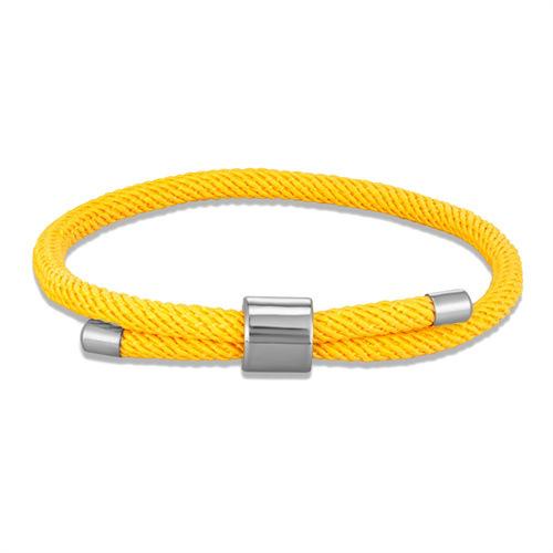 Stainless Steel Round Buckle Bracelet Classic Simple Men And Women Couple Adjustable Milan Rope Hand Rope
