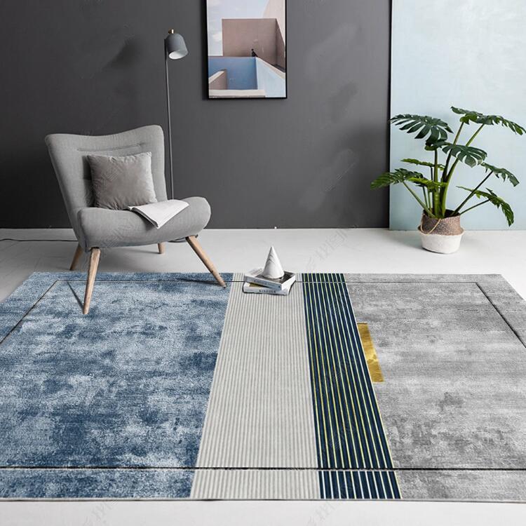 Minimalist Home Decoration Carpet Luxury Geometric Print Square Rugs Multi-Size Non-Slip Mats for Living Room Bedroom Etc